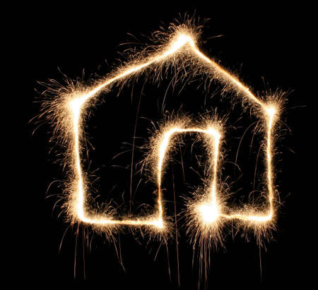 sparkler houseの写真素材