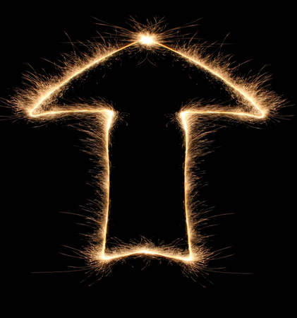 arrow sparklerの写真素材