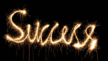 success sparklerの写真素材