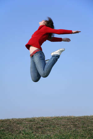 jumping woman 