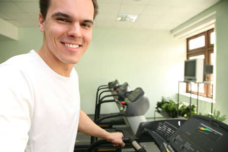 man in health club