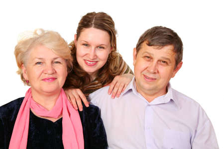 senior couple with girl
