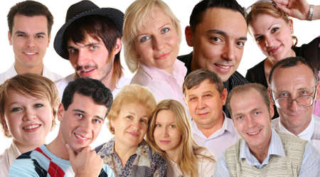 many facesの写真素材