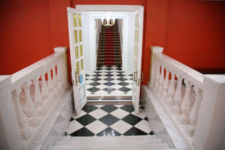 stairway inside the buildingの写真素材