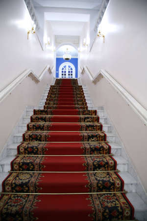 main stairway inside the buildingの写真素材
