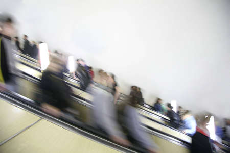 passengers on the escalatorの写真素材