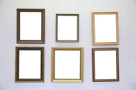 frames on the wallの写真素材