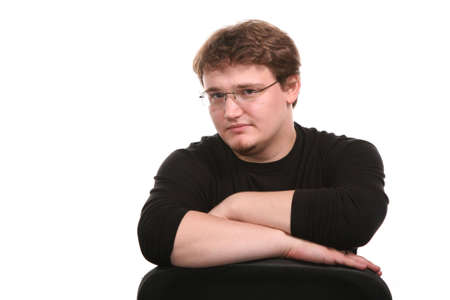 portrait of casual young man
