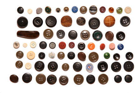 many buttons isolated on white