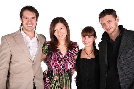 Four friends posing