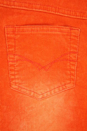 orange jeans poket textureの写真素材
