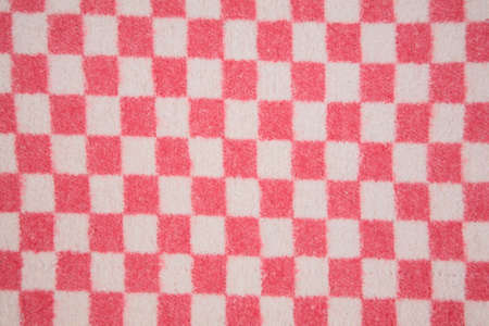 wool red white square textureの写真素材