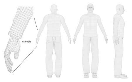 wire man bodyの写真素材