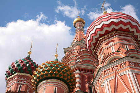 domes of st.Basil cathedral in Moscow