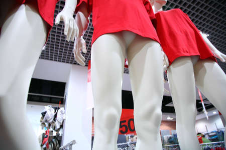 Legs female dummies in storeの写真素材
