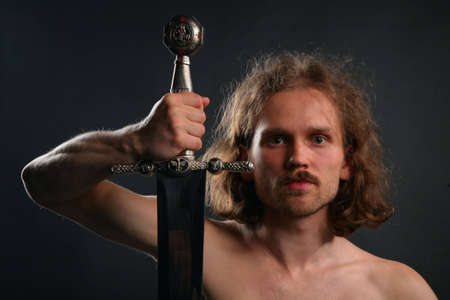 Man with swordの写真素材