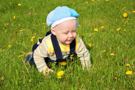 child on grass