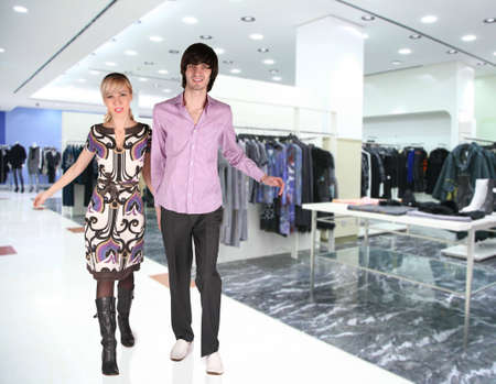 couple in Clothes boutique