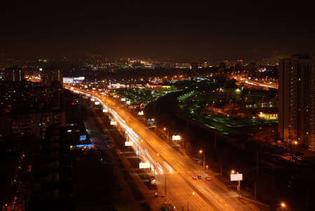 View of night cityの写真素材