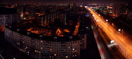 Panorama of night city, Moscow
の写真素材