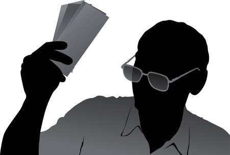 vector senior with moneyのイラスト素材