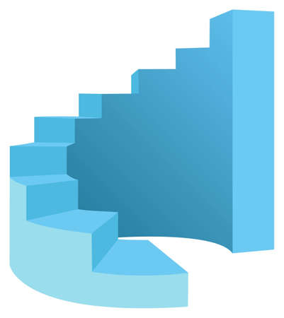 vector round stairのイラスト素材