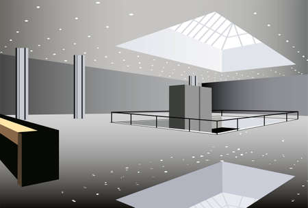 business hall interior vectorのイラスト素材
