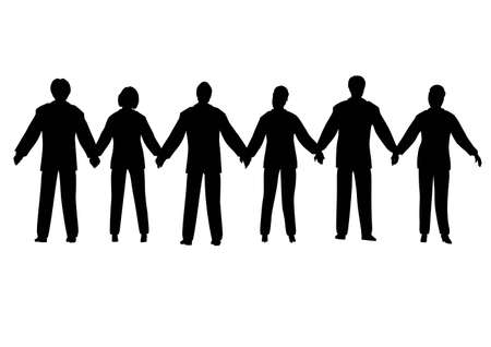 business people chainのイラスト素材