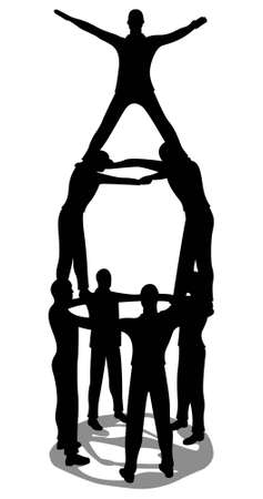 businessman on the top of pyramid 3のイラスト素材