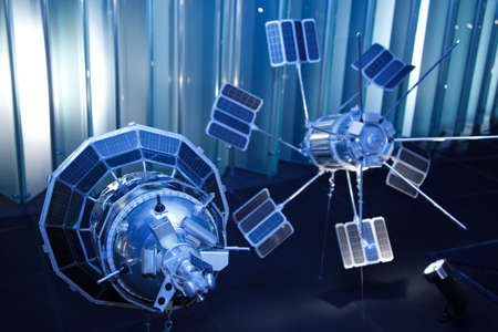 MOSCOW, RUSSIA - NOVEMBER 8: Space Museum. Space Museum. Two Soviet spacecraft, to study Earth's orbit. November 8, 2009 in Moscow, Russia.のeditorial素材