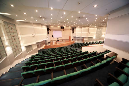 Interior of  conference hall and scene registration. View from apart from  spare input.のeditorial素材