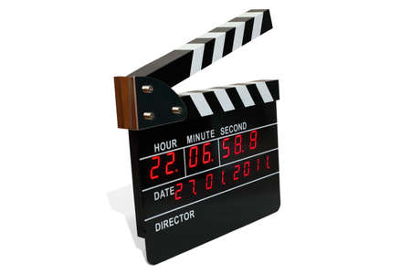 Large electronic clapperboard with  light-pipe timerの写真素材