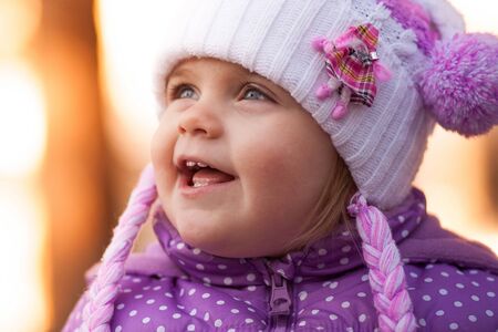 portrait of a little girl.の写真素材
