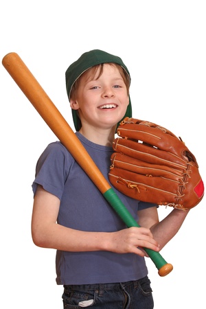 Portrait of a happy baseball playerの写真素材