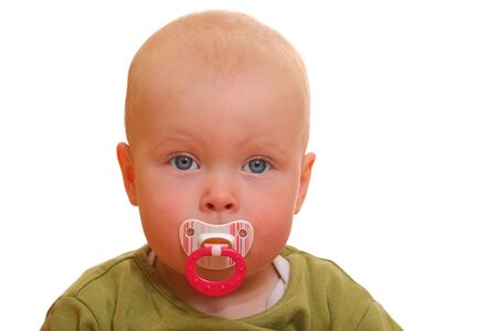 Portrait of a baby with pacifier