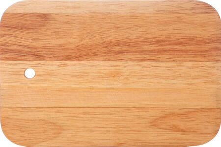 Wooden board on white backgroundの写真素材