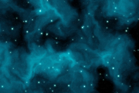 Blurry deep space background filled with nebulae and shining starsの写真素材