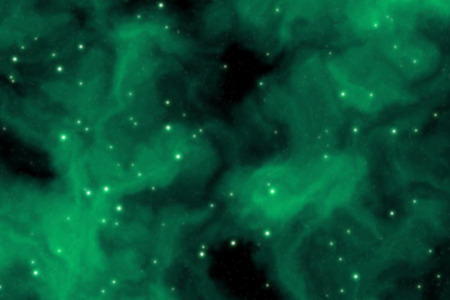 Blurry deep space background filled with nebulae and shining starsの写真素材