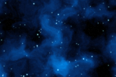Blurry deep space background filled with nebulae and shining starsの写真素材