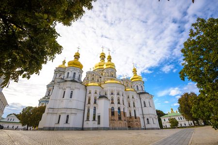KIEV, UKRAINE - MAY 20:unidentified tourists are visiting Kiev Pechersk Lavra - national historic-cultural sanctuary monastery and unesco heritage site, on May 20,2012 in Kiev,Ukraine.のeditorial素材