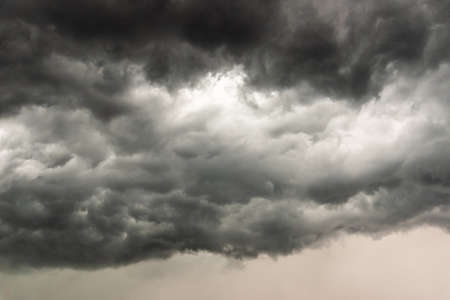 Gloomy clouds have shrouded sky before a thunderstorm.