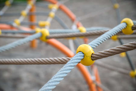 Technical design of the playground decoration. Close-up of the mountings.の写真素材