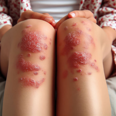 Young woman suffering from itching on her skin and scratching an itchy place. Allergic reaction to insect bites, dermatitis, food, drugs. Health care concept. Allergy rash.の素材