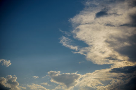 Sky background, the sunset over.の写真素材