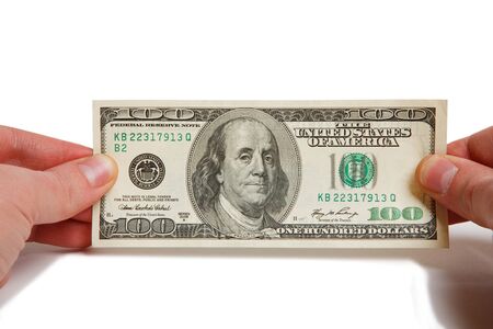 USA dollars in the hand