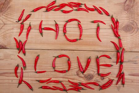 chilli words of hot loveの写真素材