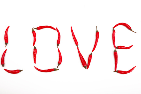 chilli word of loveの写真素材