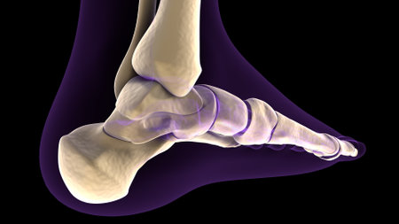 human leg bone anatomy. 3d renderの写真素材