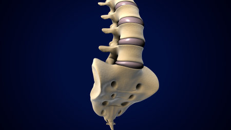 Human spine anatomy 3D Rendering for medical and health care concept.の写真素材
