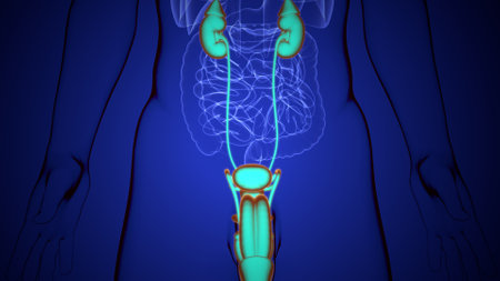 Human Urinary System Anatomy For Medical Concept 3D Illustration